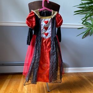Childs Sz3/4 Queen Of Hearts  Full Length Dress
